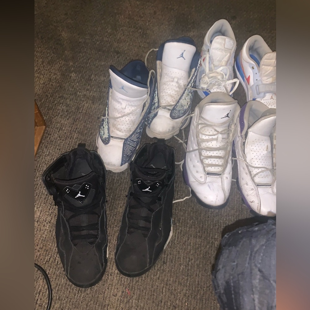 Jordan7 retro black cool grey S11, Jordan13 retro flint 12, air jordan legacy312
